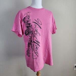 Nicki Minaj‎ Shirt Womens Large Pink Sketch Shirt Sleeve T-shirt